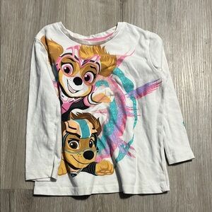 Kids White Paw Patrol Long Sleeve Shirt Size 3T